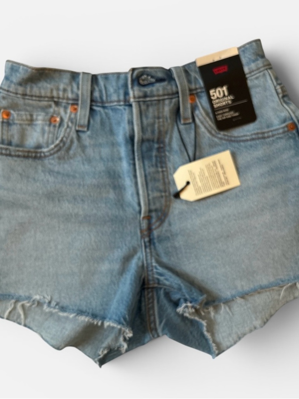 Levi's 501 Original Light Wash Denim Cutoff Shorts